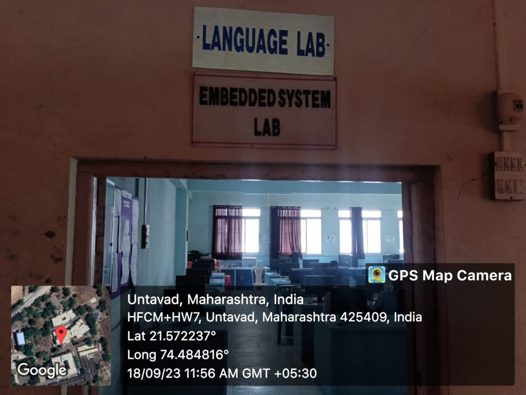 Entrance of the Language Lab and Embedded System Lab