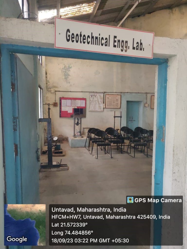 Entrance of the Geotechnical Engineering Laboratory