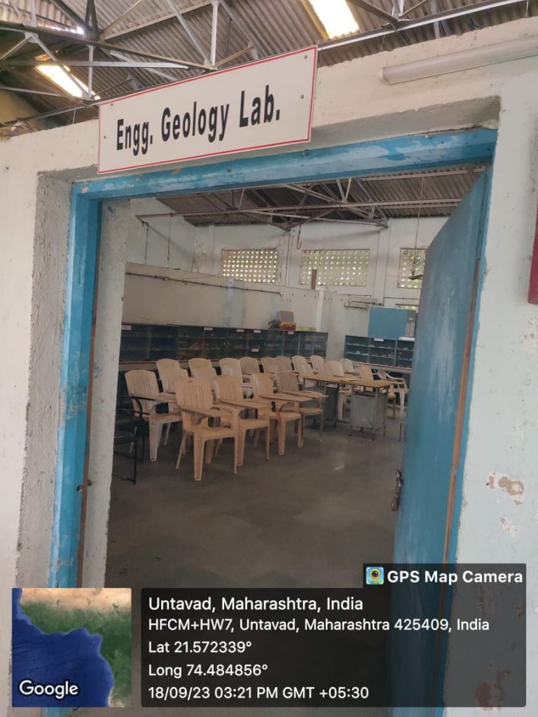 Entrance of the Engineering Geology Laboratory