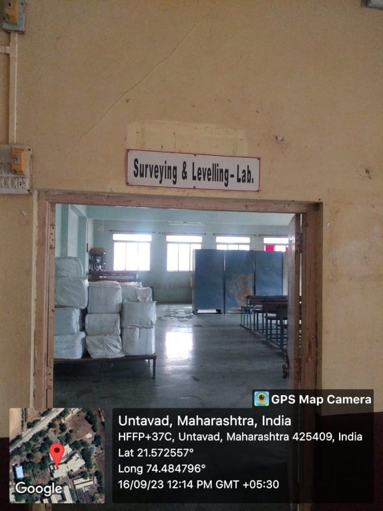 Entrance of the Surveying and Levelling Laboratory