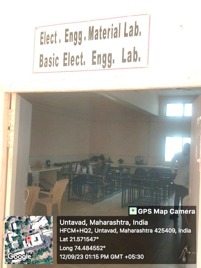 Entrance of the Electrical Engineering Material and Basic Electrical Engineering Laboratories