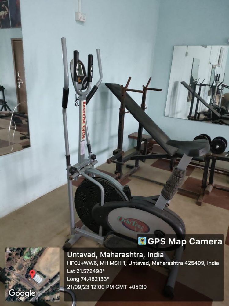 Exercise equipment in the sports gymnasium